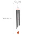thumbnail image 6 of KFFKFF Outdoor Wind Chimes, 60 inches, Richly Toned Wind Chimes with 6 Tubes, Distinctive Large Commemorative Wind Chimes for Celebrations, Remarkable Outdoor Embellishment for, Black, 6 of 9
