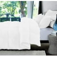 thumbnail image 2 of D.N.G. BEDDINGS Luxurious 1 Piece Pom Pom Half Pinch Pleated Comforter, 800 Thread Count, 100% Egyptian Cotton, White Vintage Pom-Pom Fringe Super Soft (Super King Size Solid White Color), 2 of 4