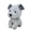 Gray, variant on Small Stuffed Pug And Wolf Dog Plush Keychain Soft And Sturdy PP Cotton Toy Key Chain Accessory For Decor