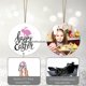 thumbnail image 4 of Almacén de EE. UU., envío gratis, 200 Uds., decoración colgante para árbol de Navidad, adornos de cerámica de sublimación personalizados en blanco, 4 of 4