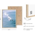thumbnail image 3 of HAUS AND HUES Surfing Poster Beach Room Decor, Surfer Poster Beach Art Prints, Surfer Wall Art Beach Wall Decor, Vintage Beach Posters, Beach Pictures Wall Art, 12"x16" BEIGE FRAMED (Surfer), 3 of 6