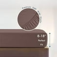 thumbnail image 6 of HYLLai Fitted Sheet with Full Elastic Edging, Non-Slip Mattress Cover for Deep Pocket, Soft Stretchable Bed Sheet, 54"x75" (Khaki), 6 of 7
