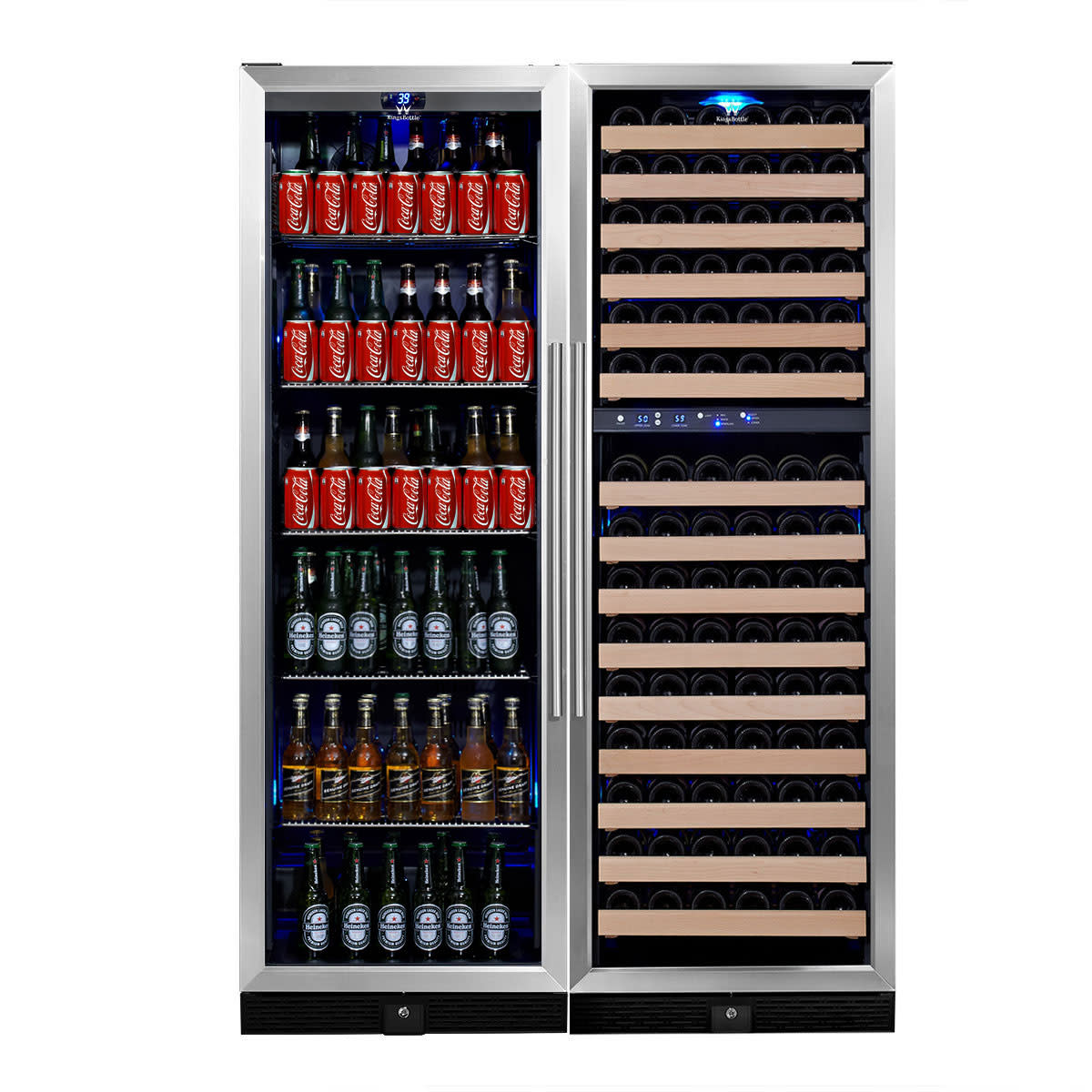 Kingsbottle 164Wine 450Beverage 3Temp Fridge