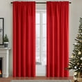 thumbnail image 2 of Cortinas MIULEE Rojas Transparentes Opacas 107x213 cm Juego, 2 of 6