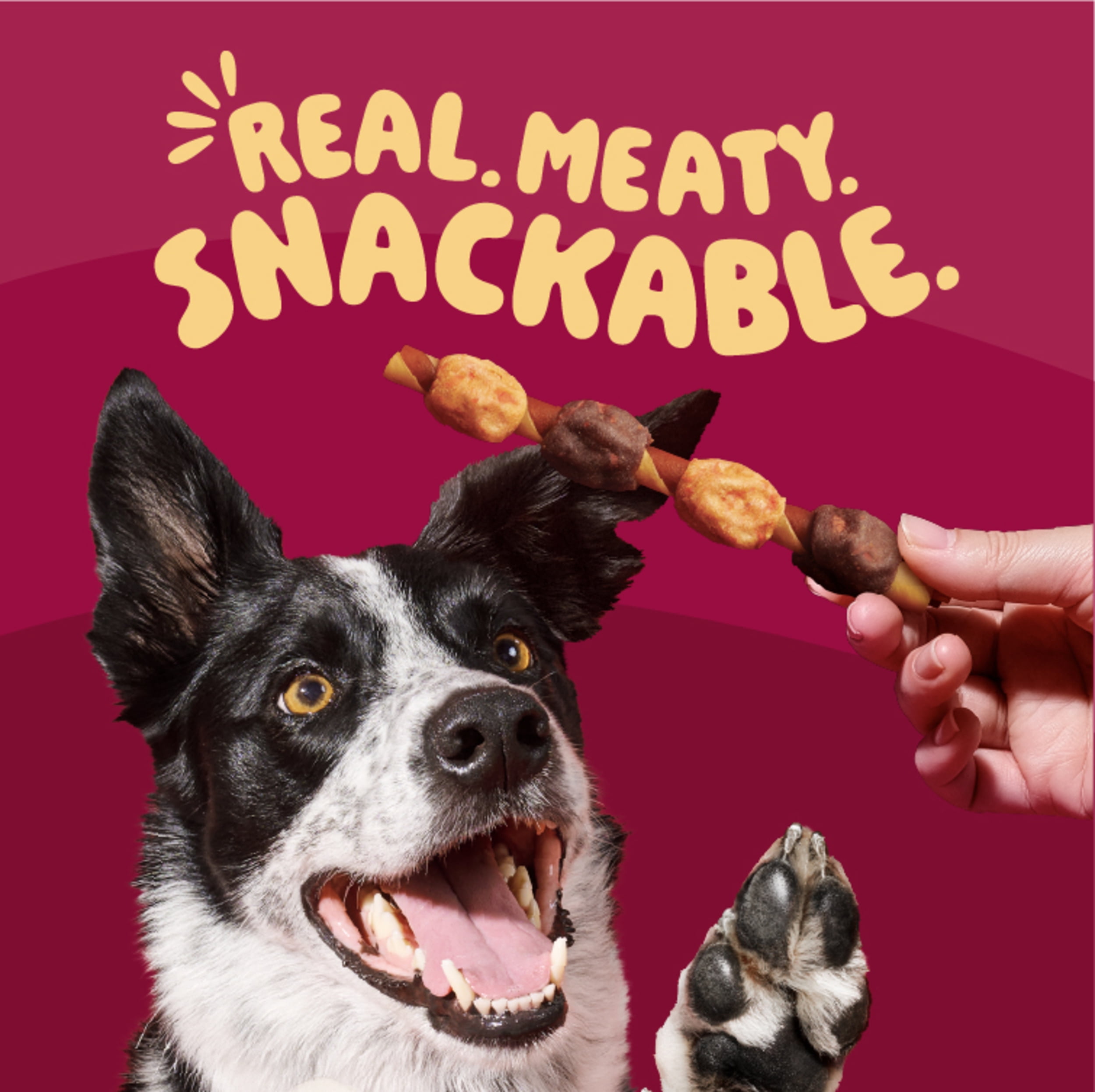 (2 pack) Hartz Oinkies Hearty Kabobs Rawhide‑Free Dog Treats with Chicken, Duck, Sweet Potato, and Carrot, Highly Digestible Dog Chews, 18 Count
