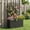 Black, variant on Resenkos Outdoor Vertical Gardening Plant Container with Wicker Planter, 49 Inch Growing Bed with Climbing Vine Trellis, Brown