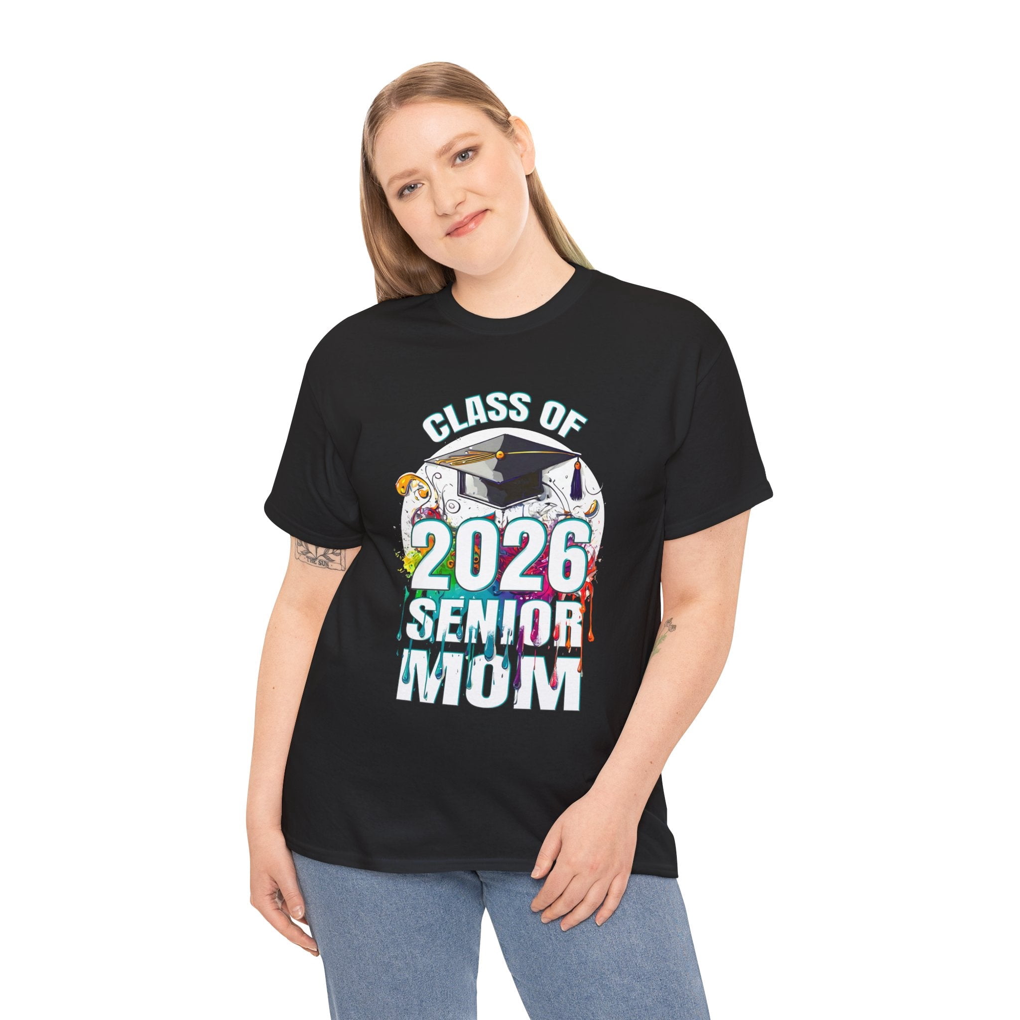 T-shirt "Senior Mom Class Of 2026" Fleurs - Pour Maman De Diplômé 2026 - Femme - 4