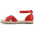 thumbnail image 3 of Journee Womens Lyddia Espadrille Flat Sandals, Widths Available, 3 of 9