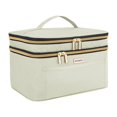 thumbnail image 1 of Bolsa de maquillaje BAFAMYE de doble capa, 8,8 L, para mujer de viaje, color beige, 1 of 7