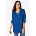 thumbnail image 2 of Woman Within Plus Size Three-Quarter Sleeve Thermal Sweatshirt, 2 of 6