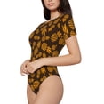 thumbnail image 2 of The Xecao Colorful Pineapple Women's Crew Neck Body Suit, a short-sleeved bodysuit and basic swimsuit, both comfort and style for dating and daily life, 2 of 9