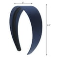 thumbnail image 5 of Motique Accessories Navy 2 inch Wide Satin Hard Headband with No Teeth Head Band for Women and Girls, 5 of 5