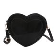 thumbnail image 2 of Bolso Bandolera PU Cuero Brillante Con Forma Corazón Melocotón Moderno Y Versátil para Mujer X456 (negro), 2 of 9
