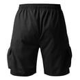 thumbnail image 6 of XIAONU Men's Cargo Athletic Shorts Drawstring Waist Zipper Pockets Daily Shorts, 6 of 6