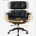 thumbnail image 4 of Nordic Leather Office Chair Modern Lift Swivel Computer Chair Minimalist Household Study Soft Backrest Armchair Office Furniture My Lux Decor Round, 4 of 25