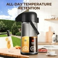 thumbnail image 4 of Coffee Carafe for Keeping Hot - 102OZ / 3L Airpot Coffee Dispenser with Pump - Large Coffee  for Hot Drinks Tea Liquid - Insulated Stainless Steel Hot Water Beverage Dispenser Urn for Parties, 4 of 5