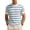 B-Blue, variant on Men's Crew Neck T-Shirt Textured Striped Knit Form Fitting Soft & Lightweigh Moisture Wicking Tee A-Black