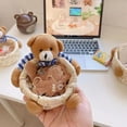 thumbnail image 3 of Handwoven Bear Storage Basket Home Decoration Space-saving High Capacity Keep Tidy Straw Small Object Storage Basket Desktop for Dining Room Table 7.1inches, 3 of 6
