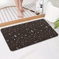 thumbnail image 4 of Brown Star Moon Constellation Pattern Bathroom Rugs Mat,Non Slip Microfiber Bathroom Rug,Rubber Backing,Soft Bathroom Mats for Bathroom Floor,Tub and Shower,17x30in(43x75cm), 4 of 5