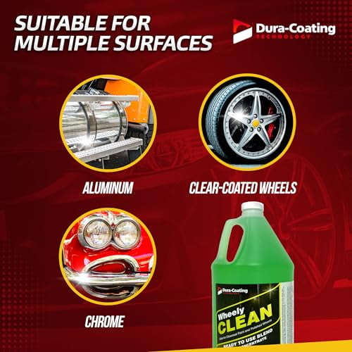 DURA-COATING TECHNOLOGY Wheely Clean Professional Wheel Cleaner – 16oz Spray, Biodegradable Formula, Safe For All Exterior Wheels