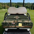 thumbnail image 2 of Whosucclay Southwestern Geometric Diamond Pattern Quilted Golf Cart Seat Covers, Quick Dry Foldable Keeps Seat Cool 4 Front Pocket for 2-Person Carts, 2 of 9