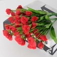 thumbnail image 5 of 15 Carnations Artificial Flowers Home Decoration Wedding Flowers Artificial Silk, 5 of 5