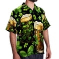 thumbnail image 2 of Saint Patrick's Day Men's Short Sleeve Hawaiian Beach Shirt Casual Printed Button Down Summer Unisex Casual Shirt, 2 of 6