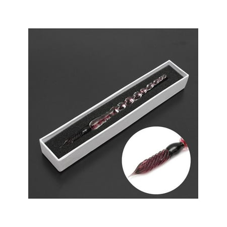 Handmade Wood Pen - Vintage Handmade Glass Signature Pen Elegant Crystal Dip Sign Pen With Box Gift