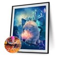 thumbnail image 2 of Pintura diamante Hugtrwg 5D Gato Flor Cruz Puntada Bordado Para estrenar, 2 of 7