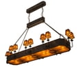 thumbnail image 4 of Meyda Tiffany 51057 Carpathian 28 Light 82" Wide Linear Chandelier - Dark Roast, 4 of 7