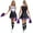Dark Purple, variant on Aislor Women's Cheer Leader Costumes Cosplay Halloween Outfits Dress with Pom Poms Socks Purple S
