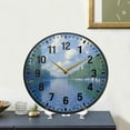 thumbnail image 4 of Yayeee Wall Clock Battery Operated 9.5" Silent Non-Ticking for Living Room, Blue Sky and River, 4 of 8