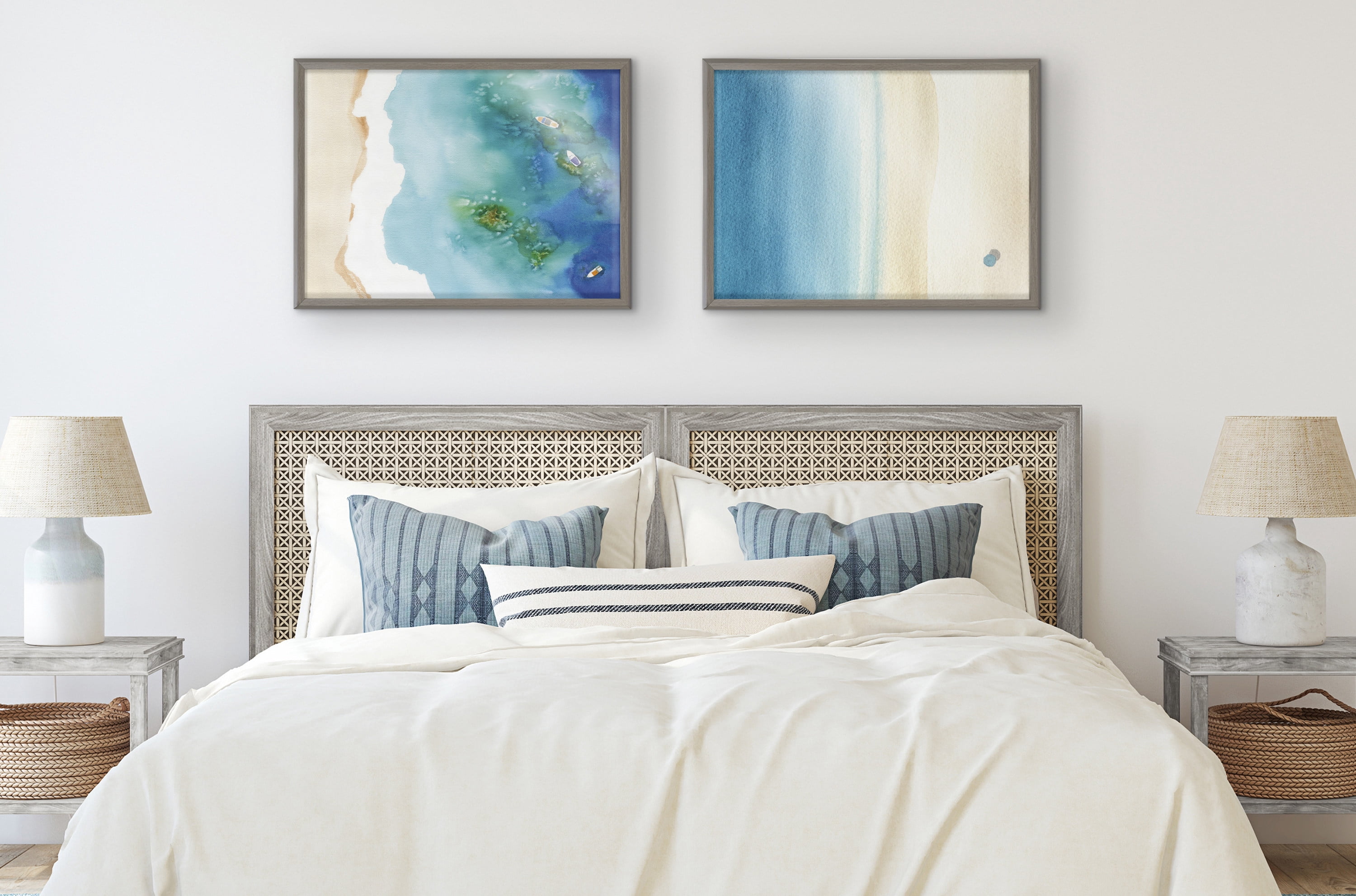 Calm Morning 18 in x 24 in Framed Painting Art Print, by Kate and Laurel
