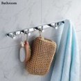 thumbnail image 2 of Gancho de pared Toallero simple de acero inoxidable Abrigo Albornoz Ropa Pather Toalla de té montada en la pared para baño Inodoro Familia 5 ganchos, 2 of 5