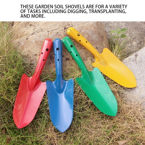 LEORX 2Pack Gardening Tools Iron Shovels Assorted Color Planting for Garden Supplies
