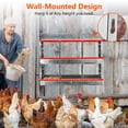 thumbnail image 3 of Chicken Nesting Boxes for Laying Eggs, 6 Compartment Metal Roll Out Away Nesting Boxes for Hens, Nesting Gift Boxes for Chickens Duck Poultry, Heavy Duty Chicken Coop with Perch, 3 of 9