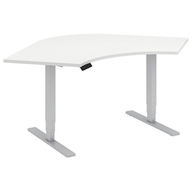 Bureau Debout Réglable en Hauteur d'Angle de la Série 80 en Blanc