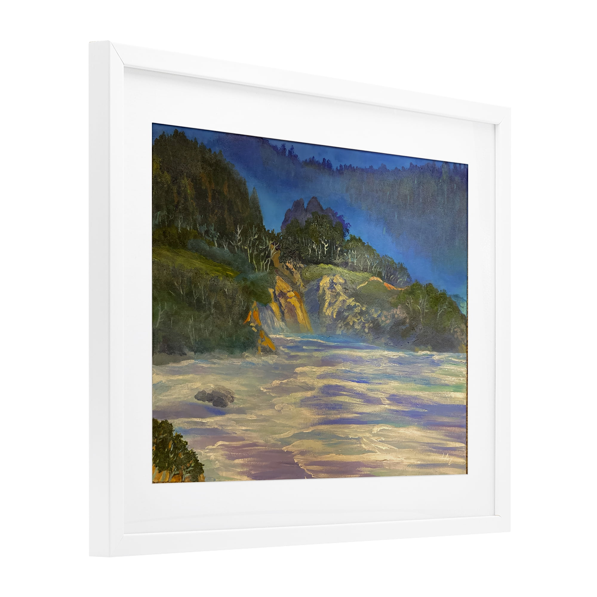 Stupell Industries Natural Wilderness Coastline White Framed Print Under Glass, design by Lee Ann Zirbes