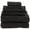 Black, variant on Egyptian Cotton 600 GSM, 6-Piece Towel Set, 2 Bath, 2 Hand, 2 Face Toast