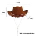 thumbnail image 4 of Unisex Cowboy Hats Shapeable Wide Brim Unisex Western Cowboy Hat for Men Women and Teens, 4 of 4