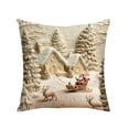 thumbnail image 2 of Festive Holiday Cushion Cover, 17.7 x 17.7 inch Christmas Faux 3D Printed Pillowcase with Detailed Seasonal Artwork, Winter Throw Pillow Accent for Sofa, Bed, Armchair, Bench & Home Decor, 2 of 6