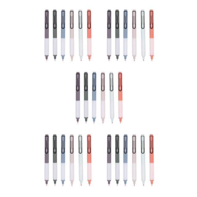 stanreset 6pcs Plastic Double Roller Ball Gel Pen With Refillable Ink Versatile And Convenient Fine Point Pen multi color 5Set