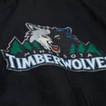 thumbnail image 4 of Men's Mitchell & Ness Black Minnesota Timberwolves Playmaker Full-Zip Hooded Windbreaker Jacket, 4 of 6