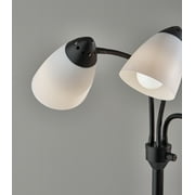 Mainstays Classic 68 Black Finish 3 Head Adjustable Floor Lamp with White Plastic Shades, Young Adult, Adult use.
