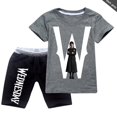 thumbnail image 1 of Disfraz de carnaval para niñas, novedad de verano 2023, camisetas y pantalones cortos de manga corta, trajes para niños de 3 a 15 años zhangyuxiang LED, 1 of 2