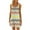 Multicolor-A, variant on 2024 Summer New Womens Fashion Halo dyeing Casual Bohemia Midi Dress Printed Round-Neck Sleeveless Loose Knee-Length Slip Dress Easter St.Parik's Day
