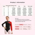 thumbnail image 7 of ZDHoor Kids Girls Basic Turtleneck Long Sleeve Leotard Gymnastics Ballet Dancewear for Toddler Yellow 10, 7 of 7