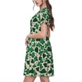 thumbnail image 2 of Disketp Happy St. Patrick's Day para Vestido de Manga Corta para Mujeres, Vestidos de Verano para Mujeres, Casual y Holgado para la Playa, 2 of 6