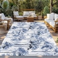 thumbnail image 2 of Watercolor Forest Blue Outdoor Rug for Patio/Deck/Porch, Non-Slip Large Area Rug 5 x 7 Ft, Abstract Art Modern Trees Indoor Outdoor Rugs Washable Area Rugs, Reversible Camping Rug Carpet Runner, 2 of 8