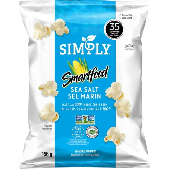 Smartfood Simply Sea Salt Popcorn, 156 GM